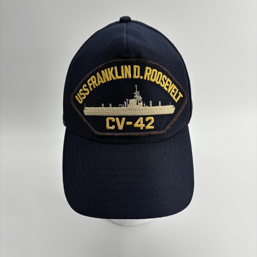 Eagle Crest USS Franklin D Roosevelt CV-42 Navy Blue Snapback Hat USA Made